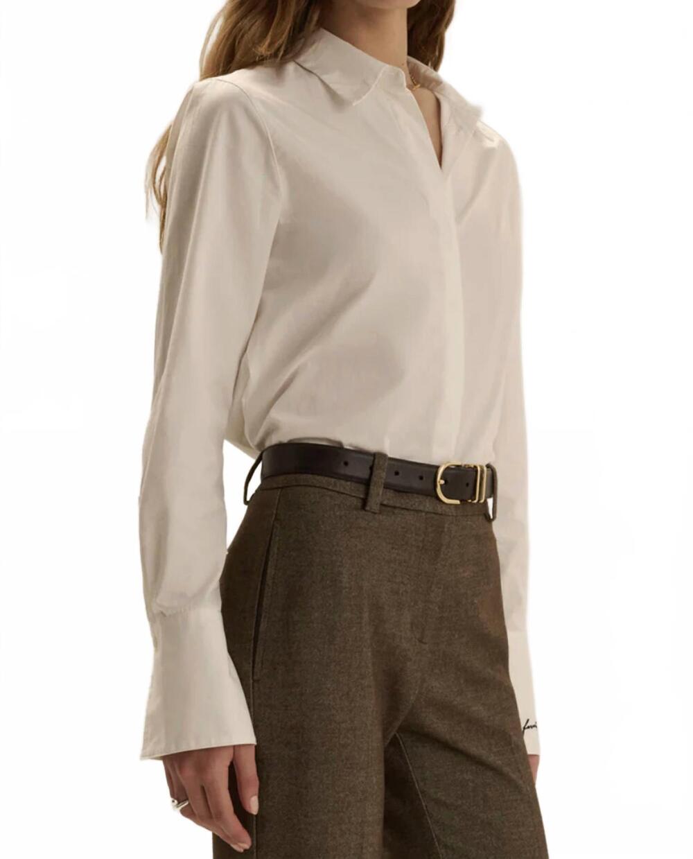 NEW FAVORITE DAUGHTER the classic poplin blouse in white